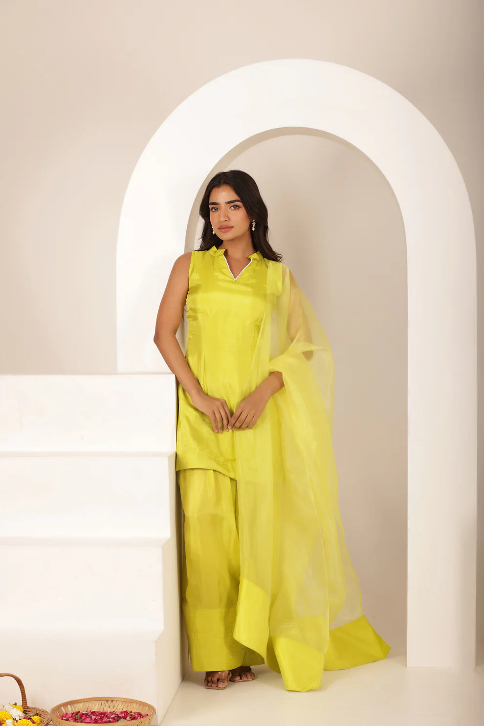HALA YELLOW FARSHI SALWAR SUIT