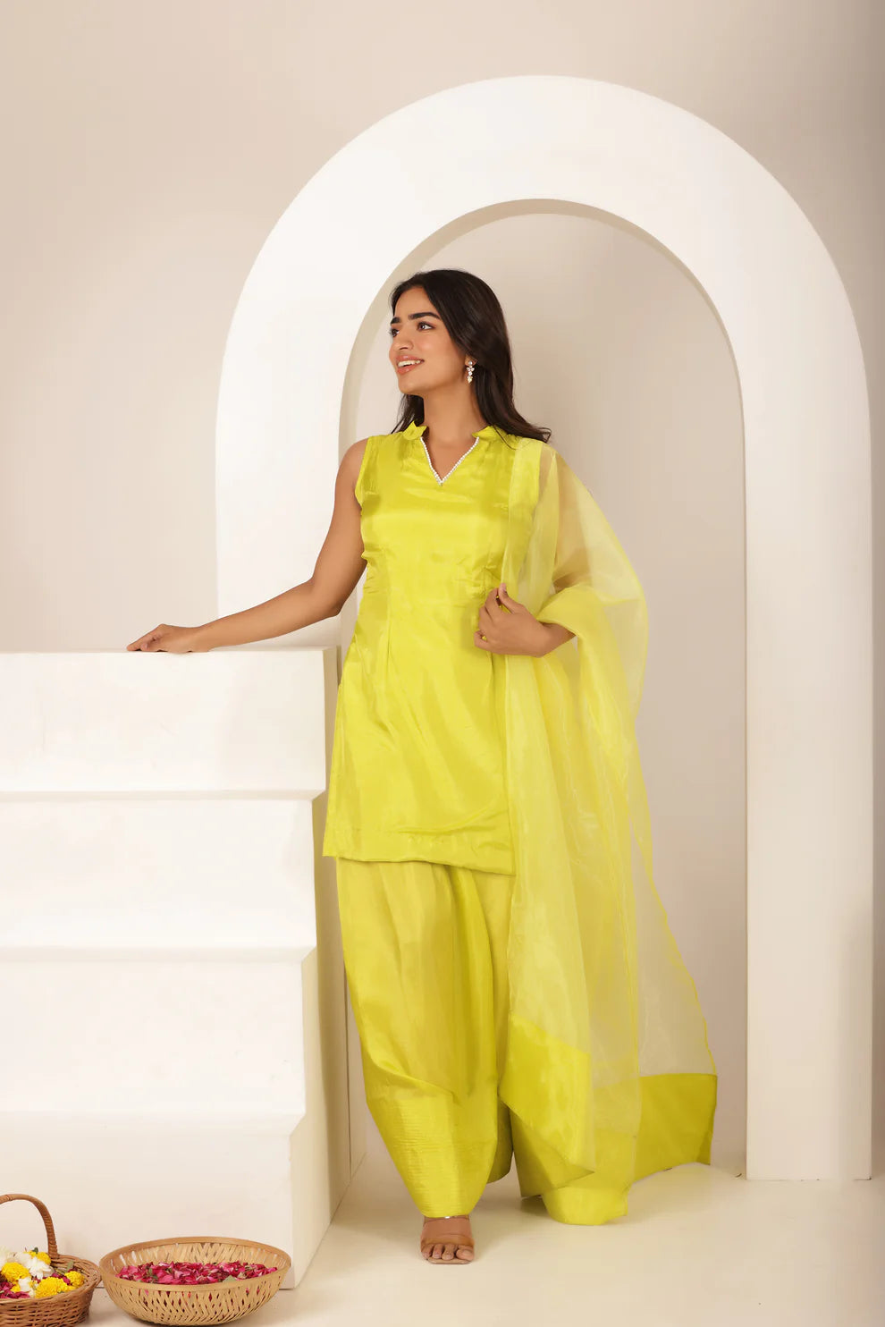 HALA YELLOW FARSHI SALWAR SUIT