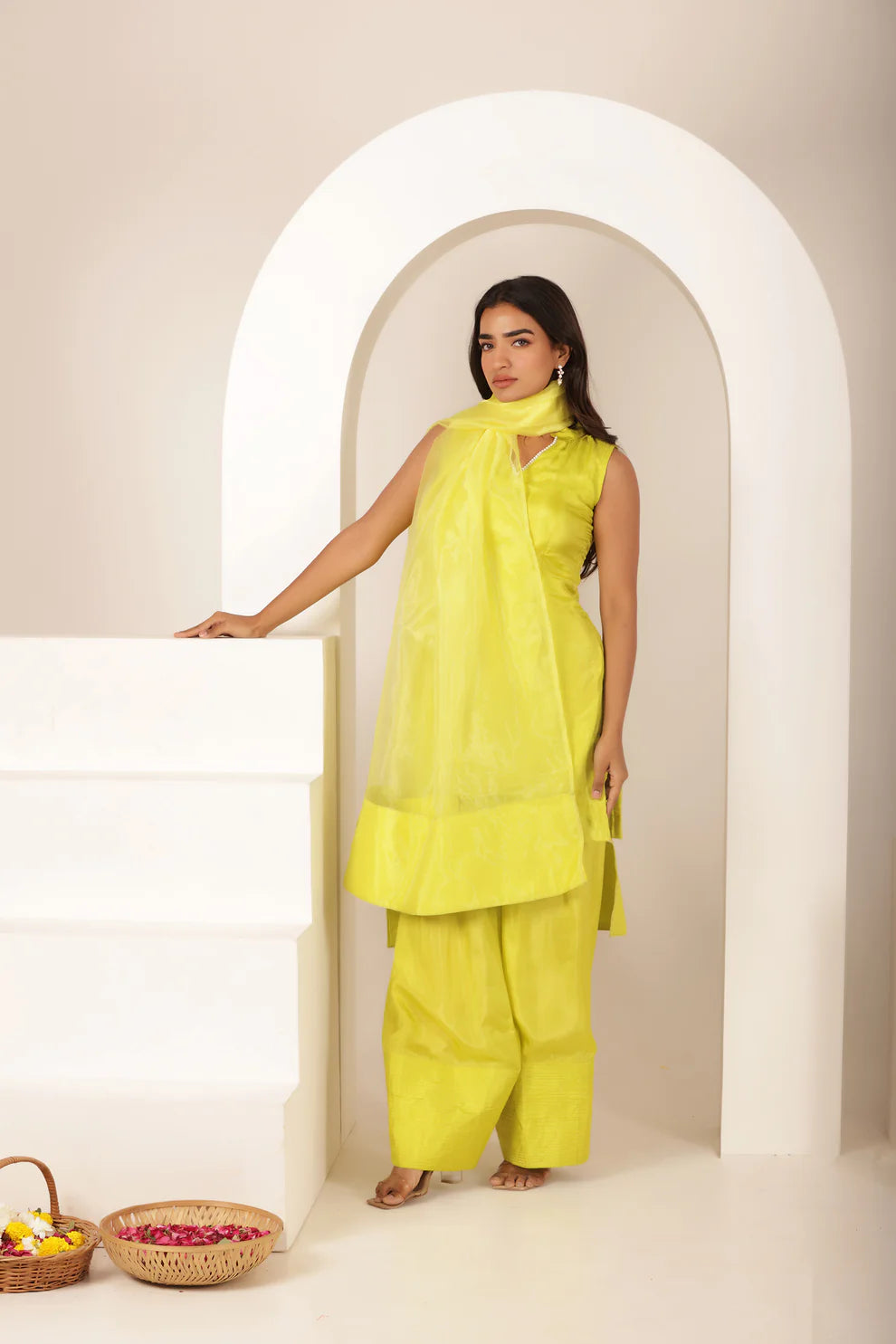 HALA YELLOW FARSHI SALWAR SUIT