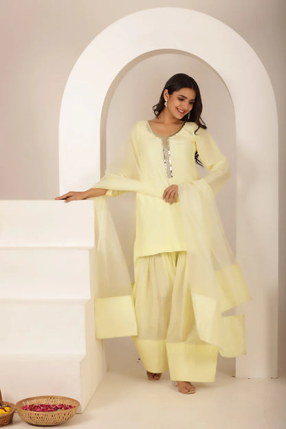SHARJEENA NEON FARSHI SALWAR SUIT SET