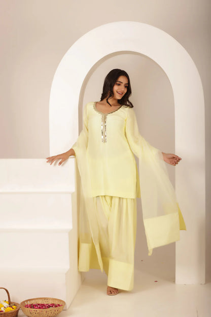 SHARJEENA NEON FARSHI SALWAR SUIT SET