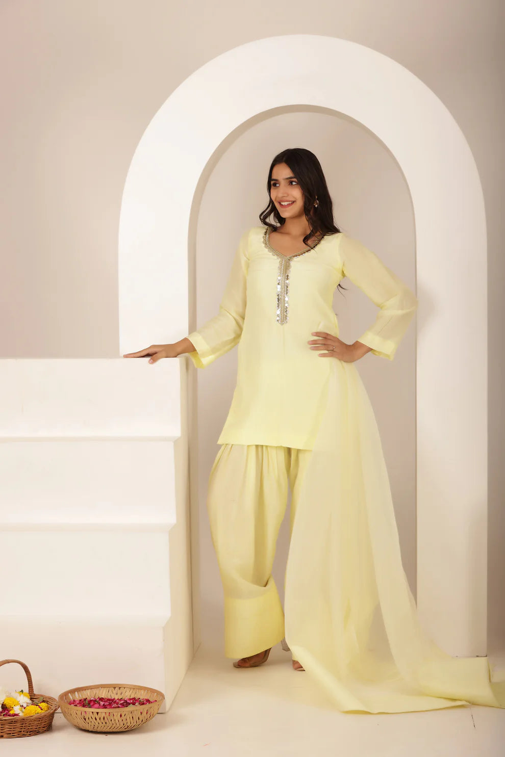 SHARJEENA NEON FARSHI SALWAR SUIT SET