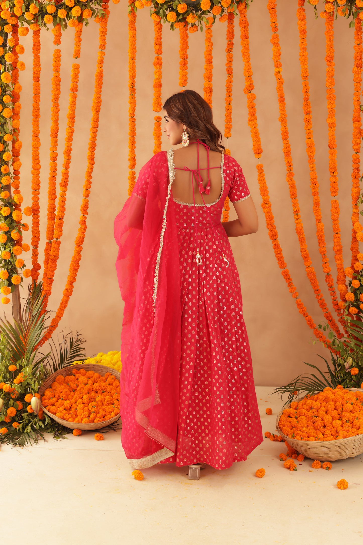 KANAK PINK ANARKALI SET