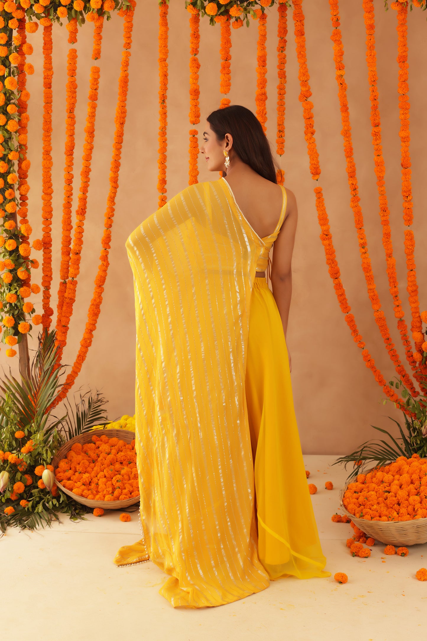 VISHYA YELLOW LURIX FUSION SET