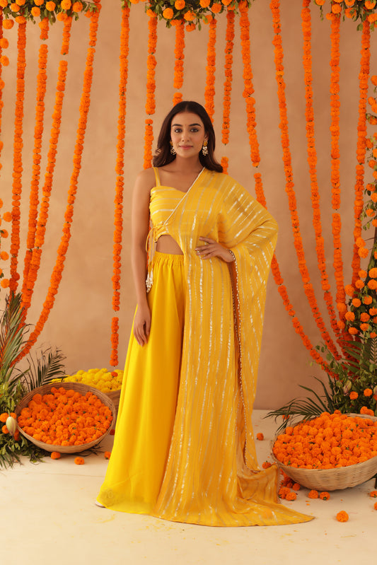 VISHYA YELLOW LURIX FUSION SET