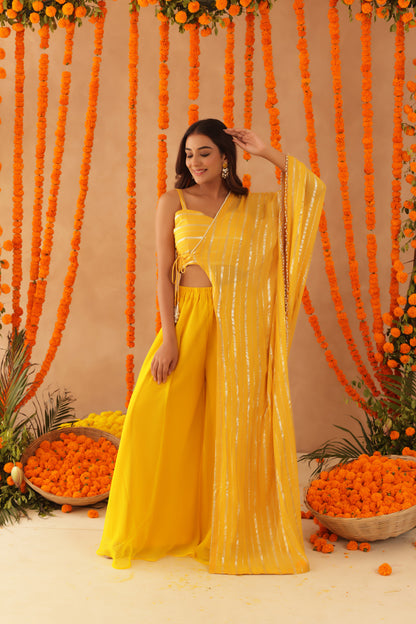 VISHYA YELLOW LURIX FUSION SET
