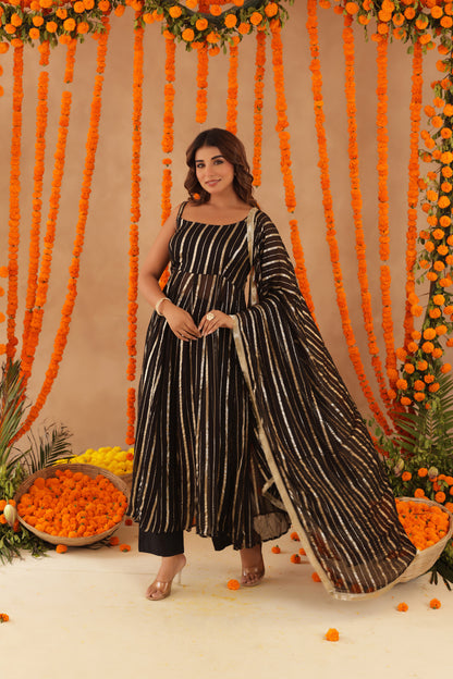 SHAYLA WHITE LURIX ANARKALI SET