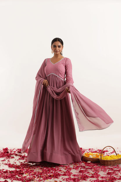 DHARA MAUVE ANARKALI SET