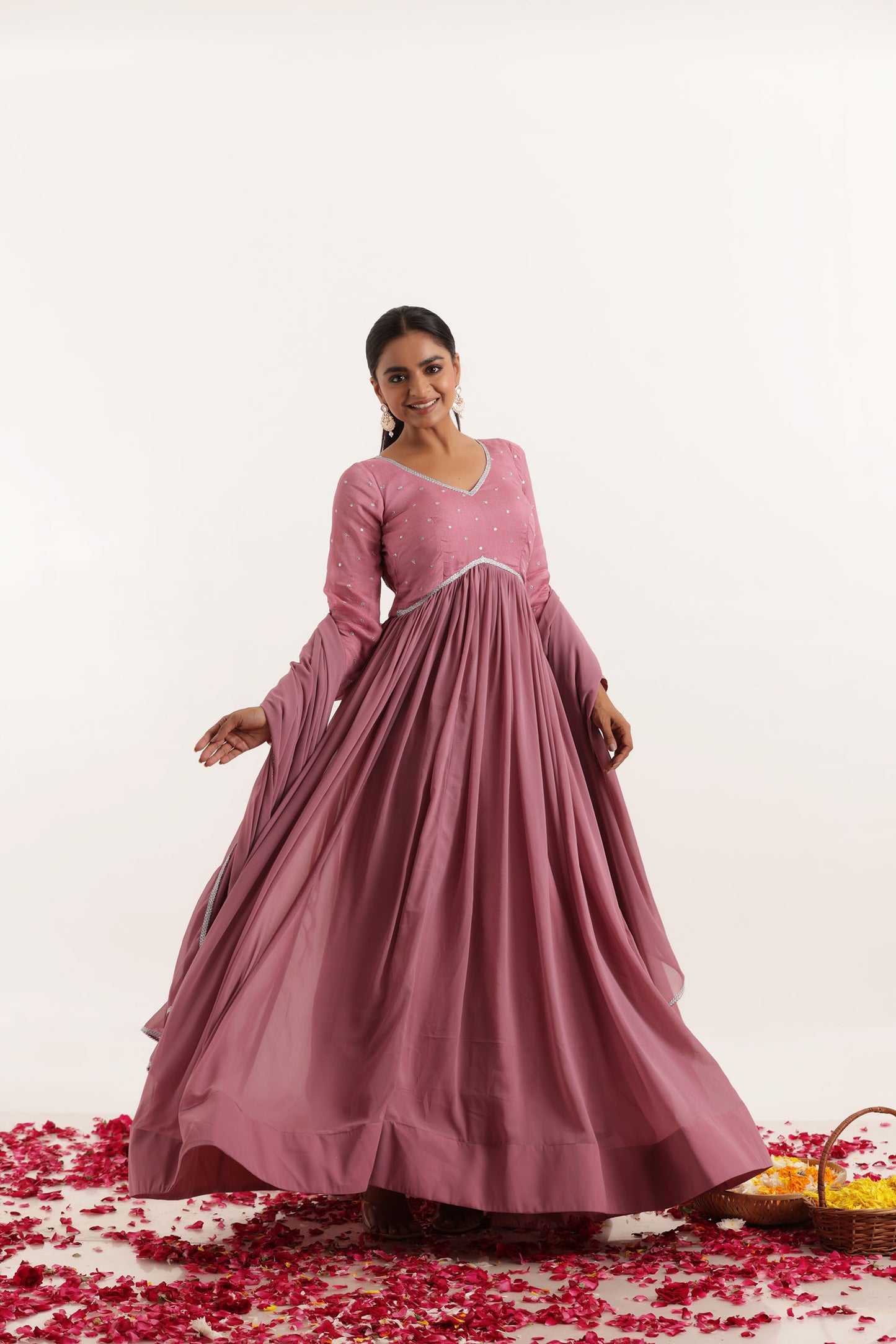 DHARA MAUVE ANARKALI SET