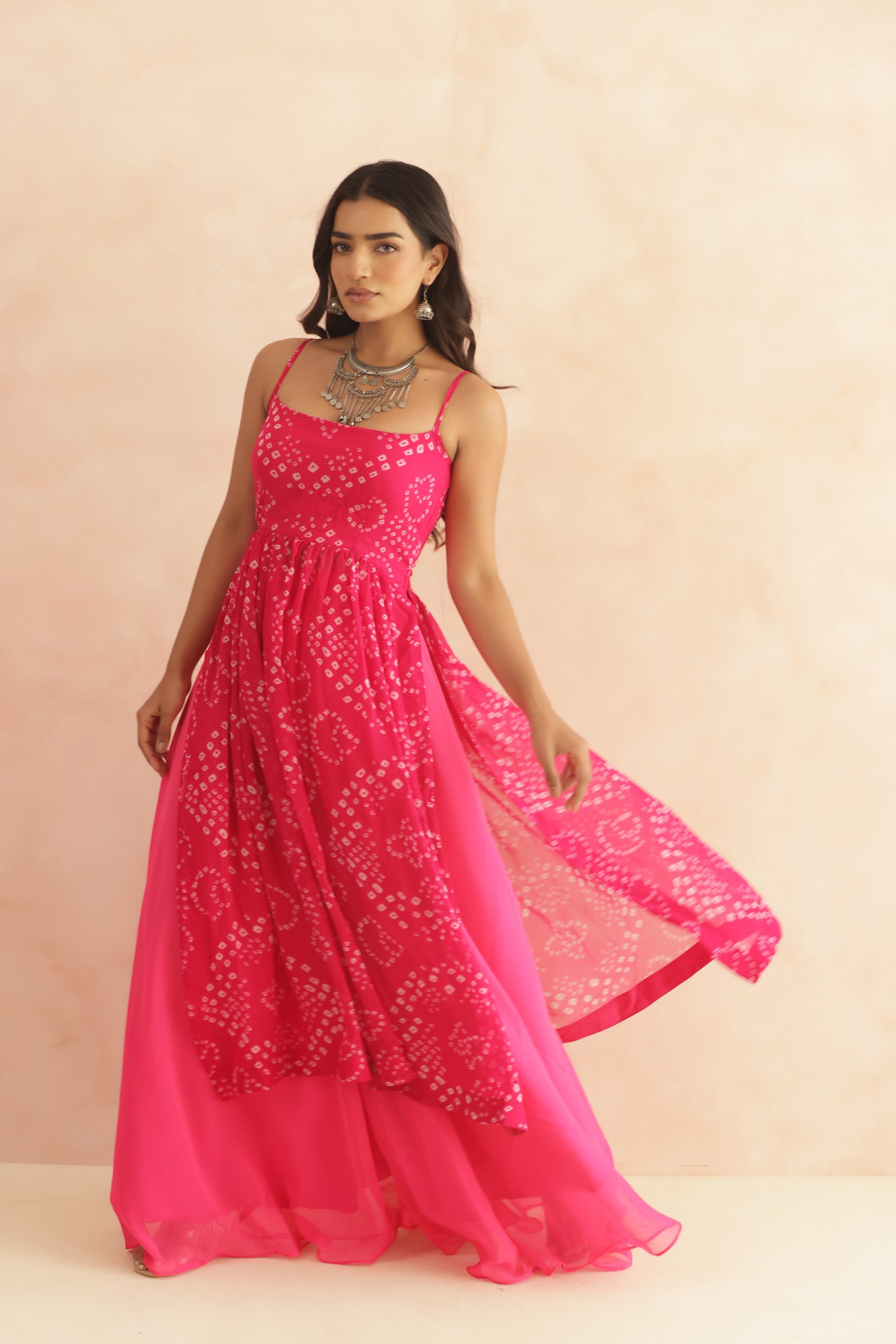 DEVIKA MULTICOLORED BANDHANI KURTA SET