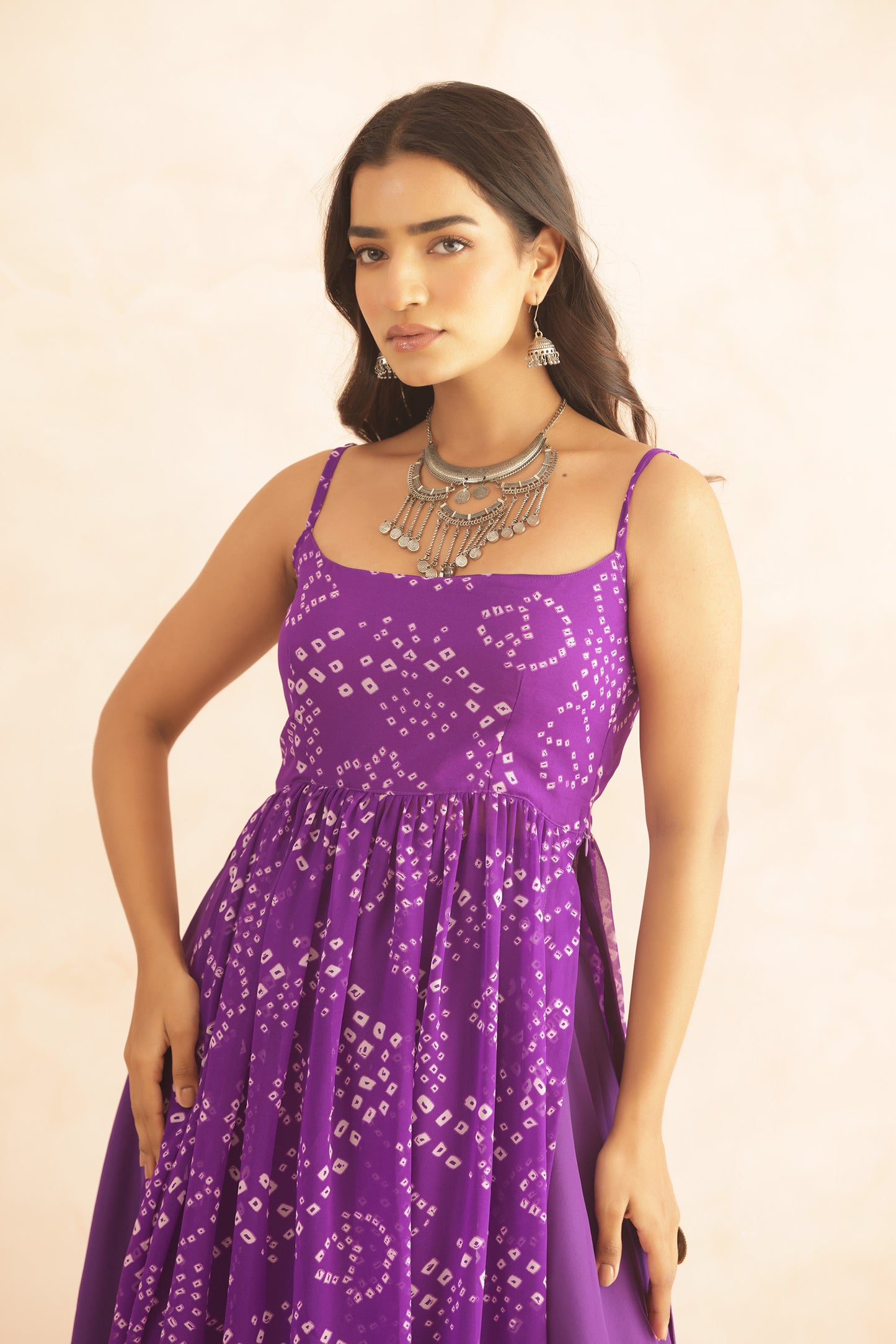DEVIKA MULTICOLORED BANDHANI KURTA SET