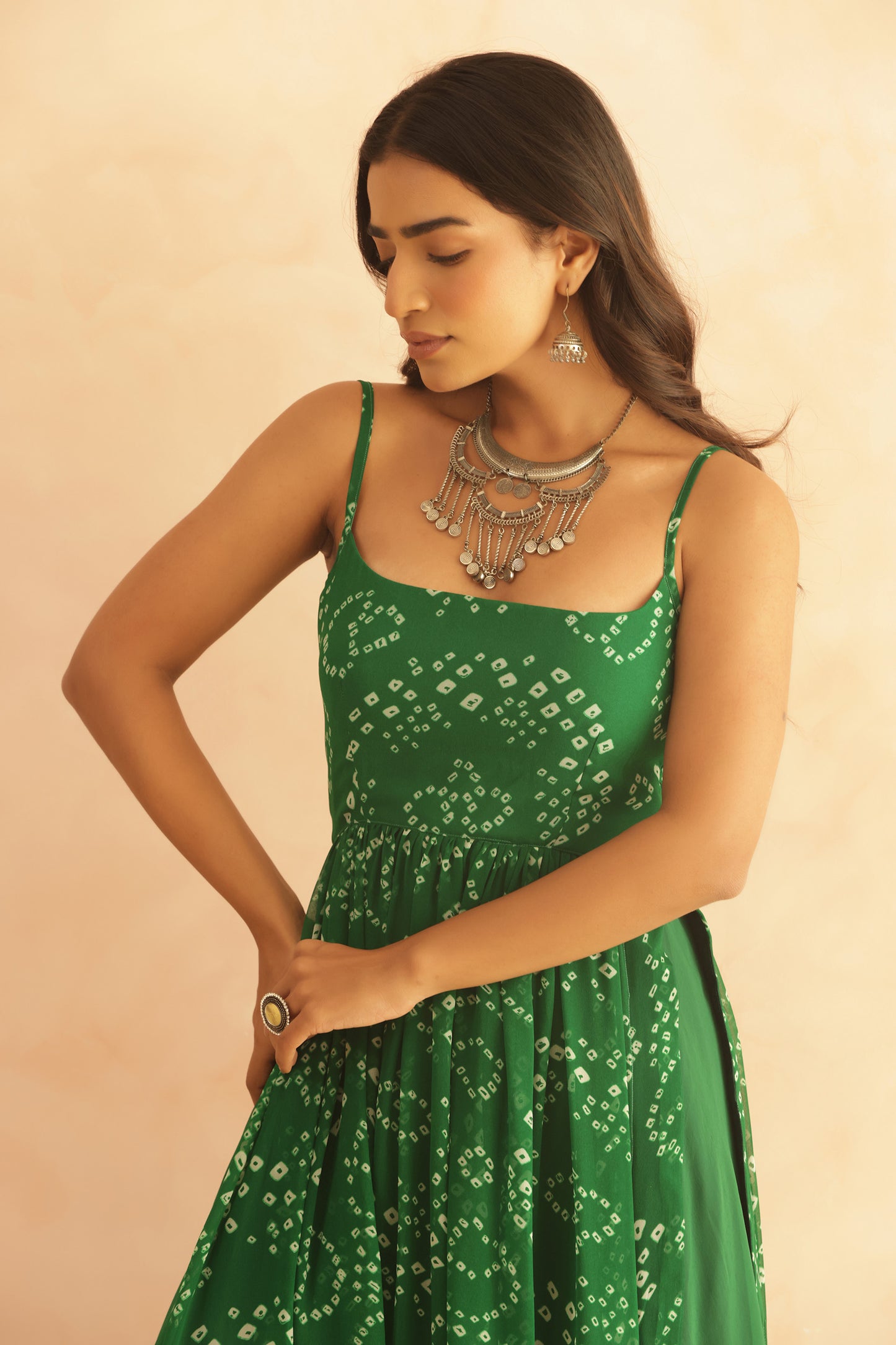 DEVIKA MULTICOLORED BANDHANI KURTA SET