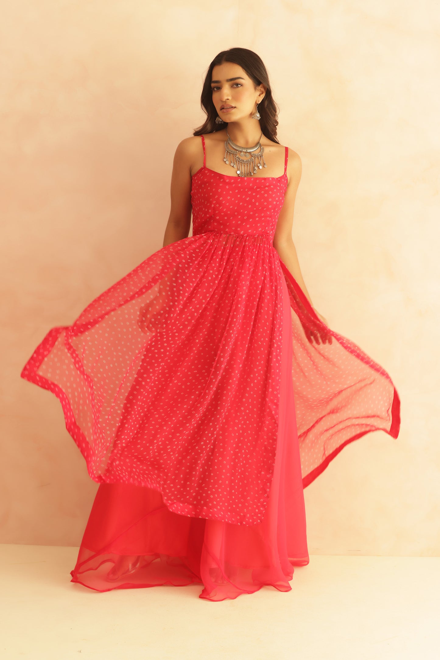 DEVIKA MULTICOLORED BANDHANI KURTA SET