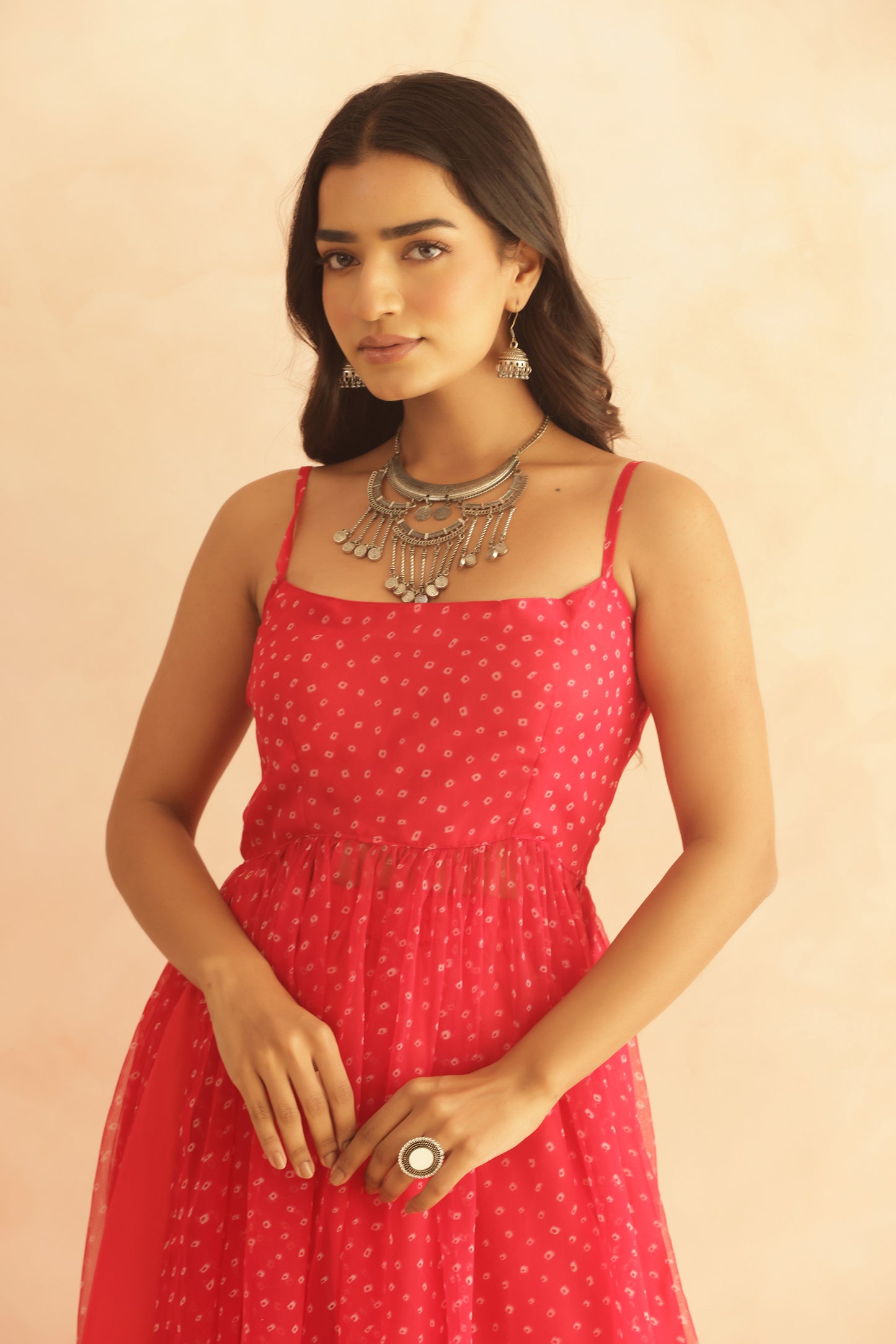 DEVIKA MULTICOLORED BANDHANI KURTA SET