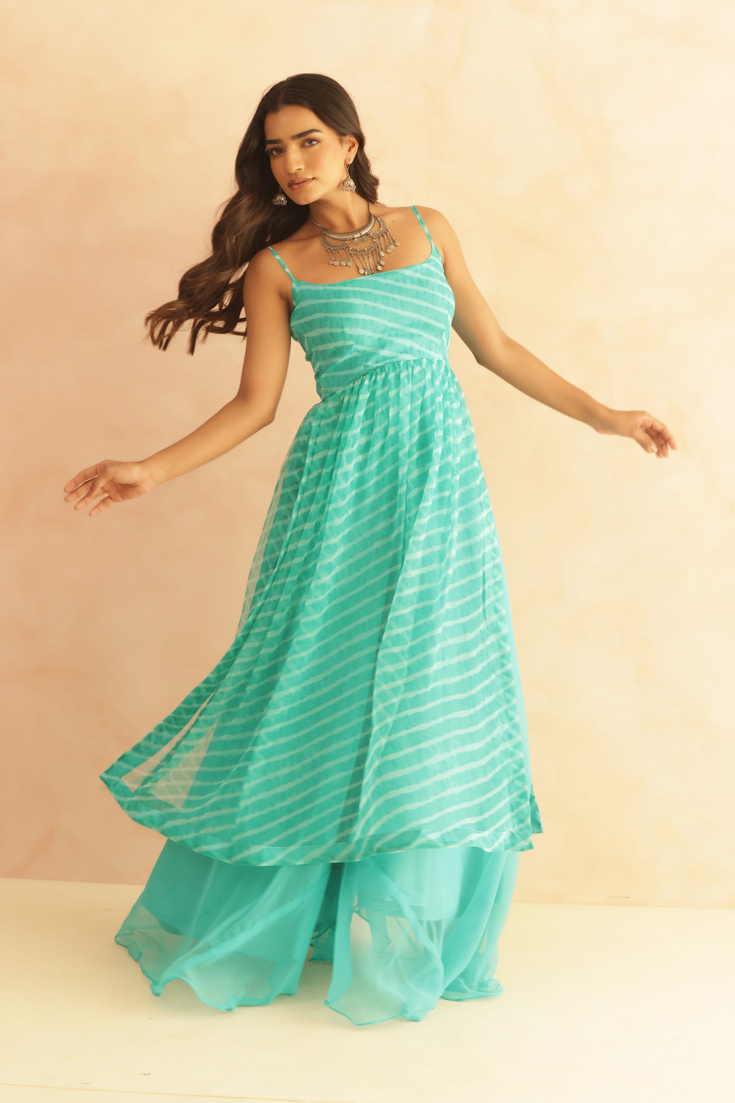 DEVIKA MULTICOLORED BANDHANI KURTA SET