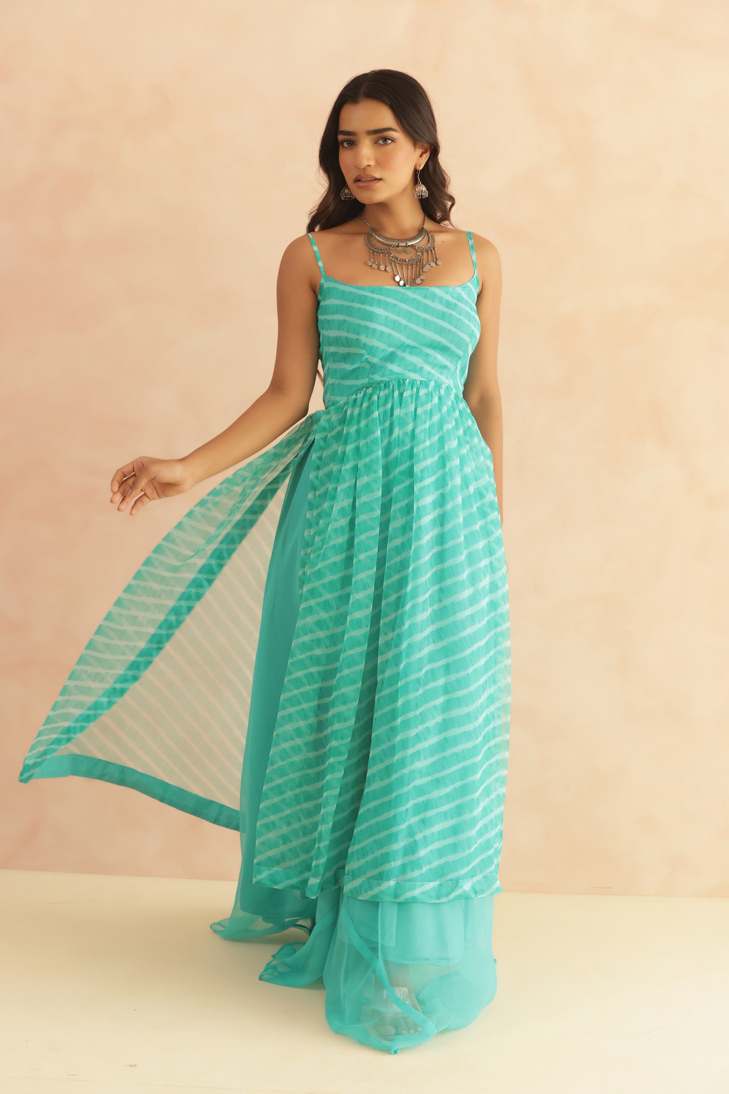 DEVIKA MULTICOLORED BANDHANI KURTA SET