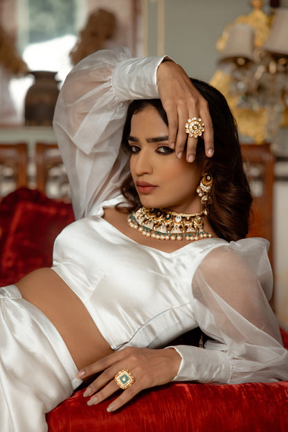 ASREET IVORY LEHENGA SET