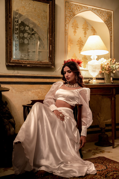 ASREET IVORY LEHENGA SET