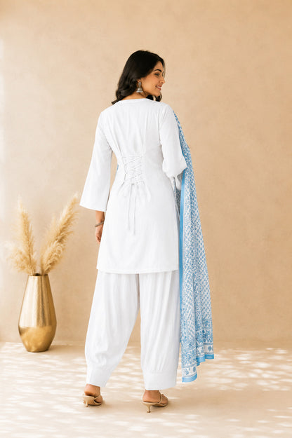 YAVIRA WHITE FARSHI SET