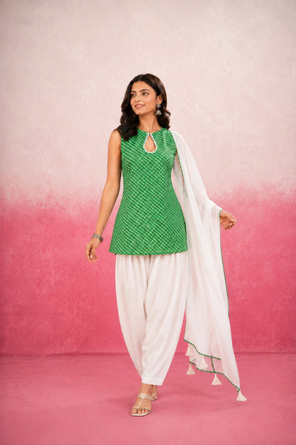 ANVETA GREEN LEHERIYA FARSHI SET
