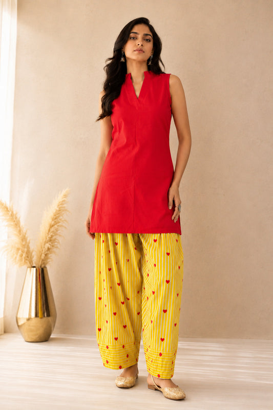 MAHIRA COTTON DETAILED FARSHI SET