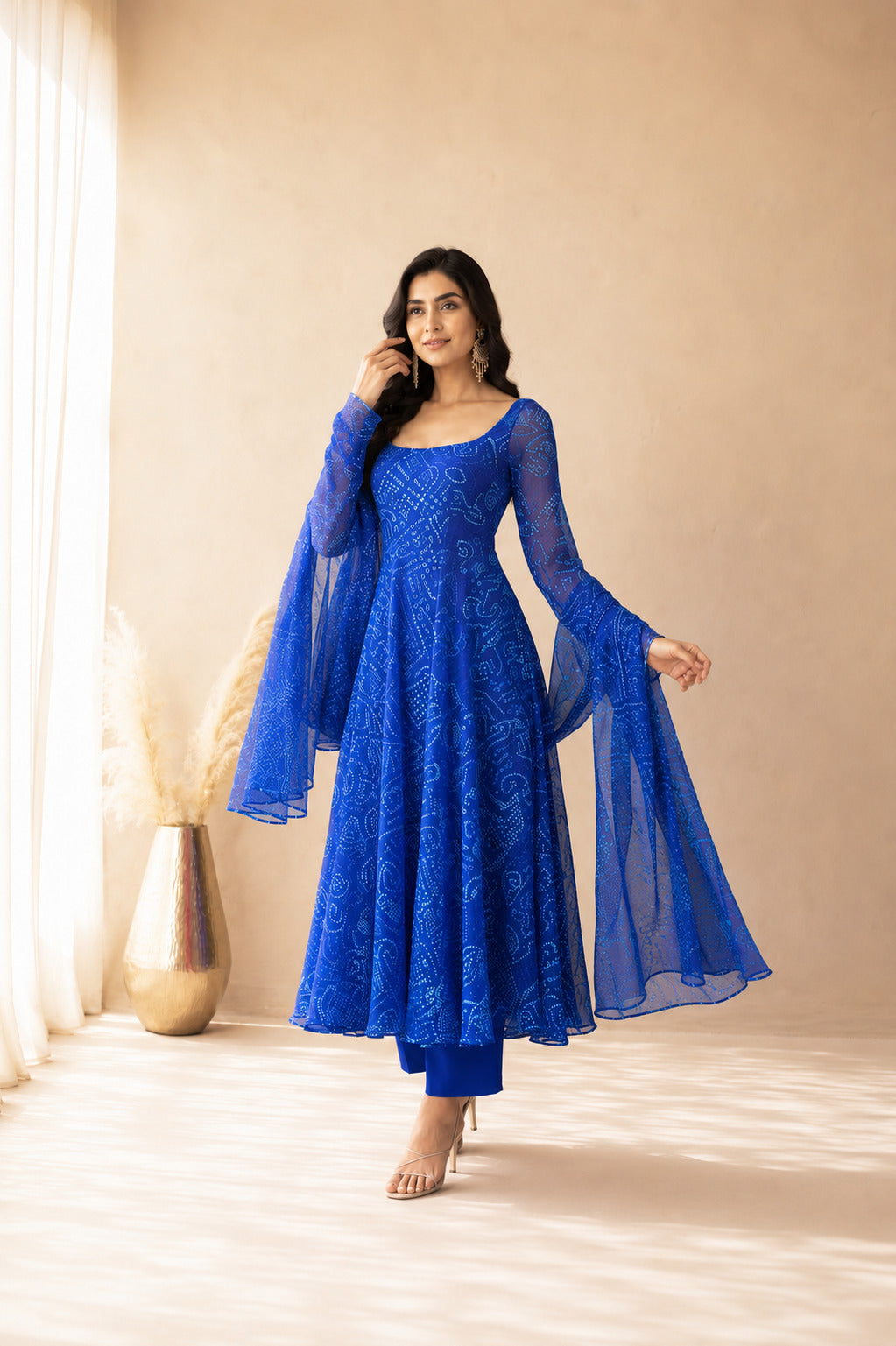 BAIRAVI BLUE ANARKALI SET