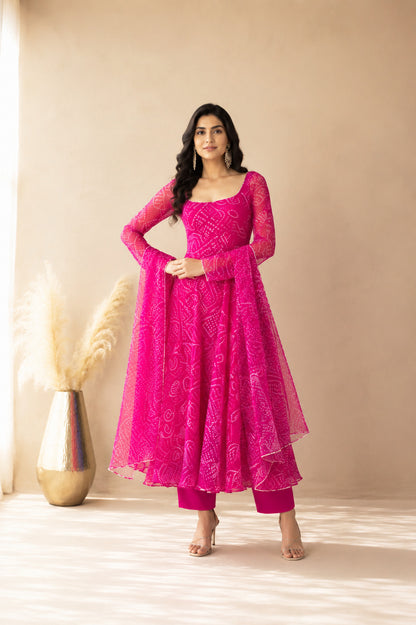 DARPITA PINK ANARKALI SET