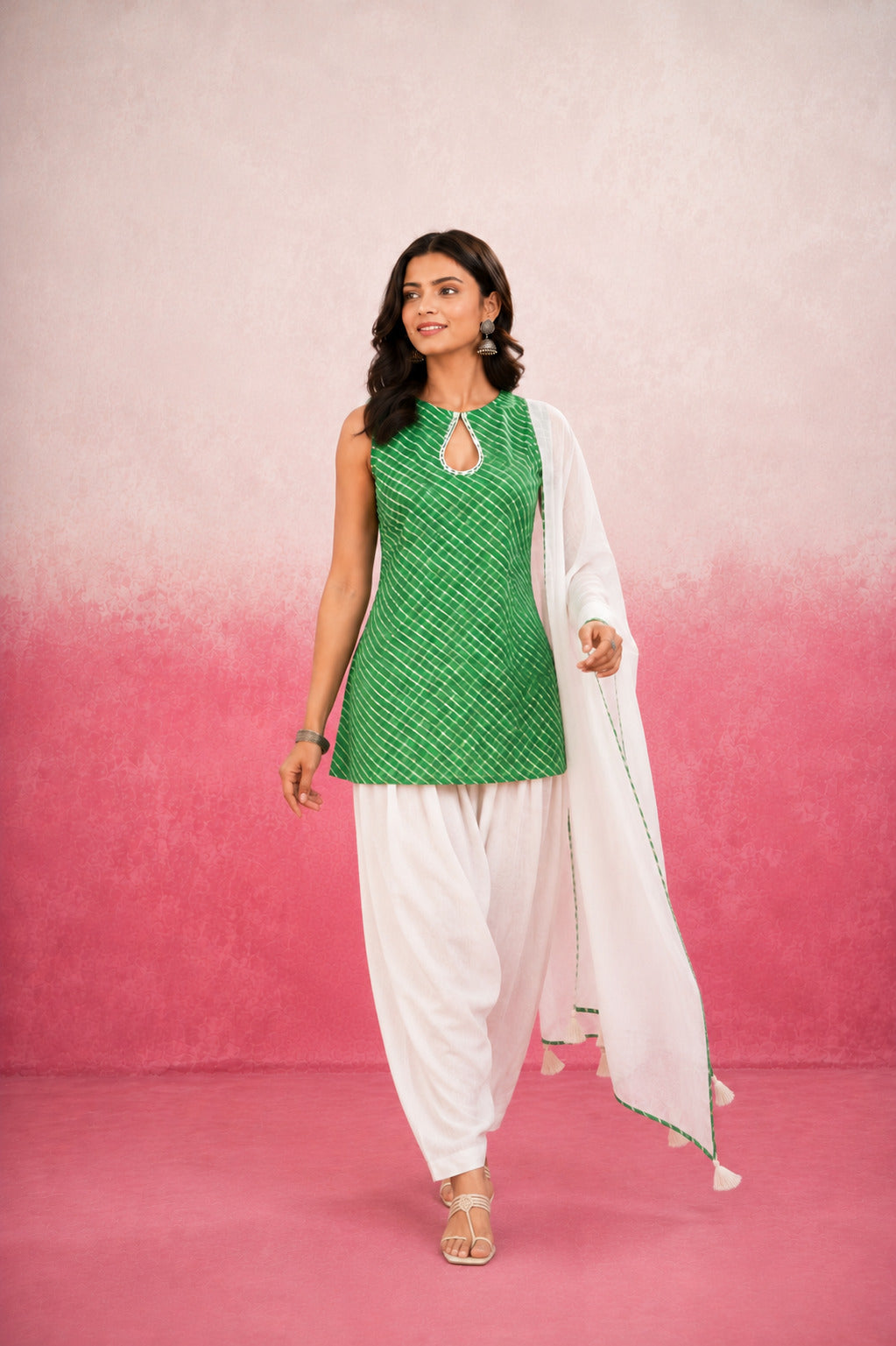 ANVETA GREEN LEHERIYA FARSHI SET