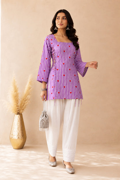 FARAH COTTON DETAILED FARSHI SET