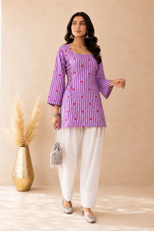 FARAH COTTON DETAILED FARSHI SET