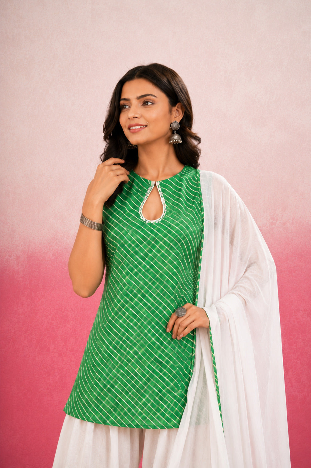 ANVETA GREEN LEHERIYA FARSHI SET