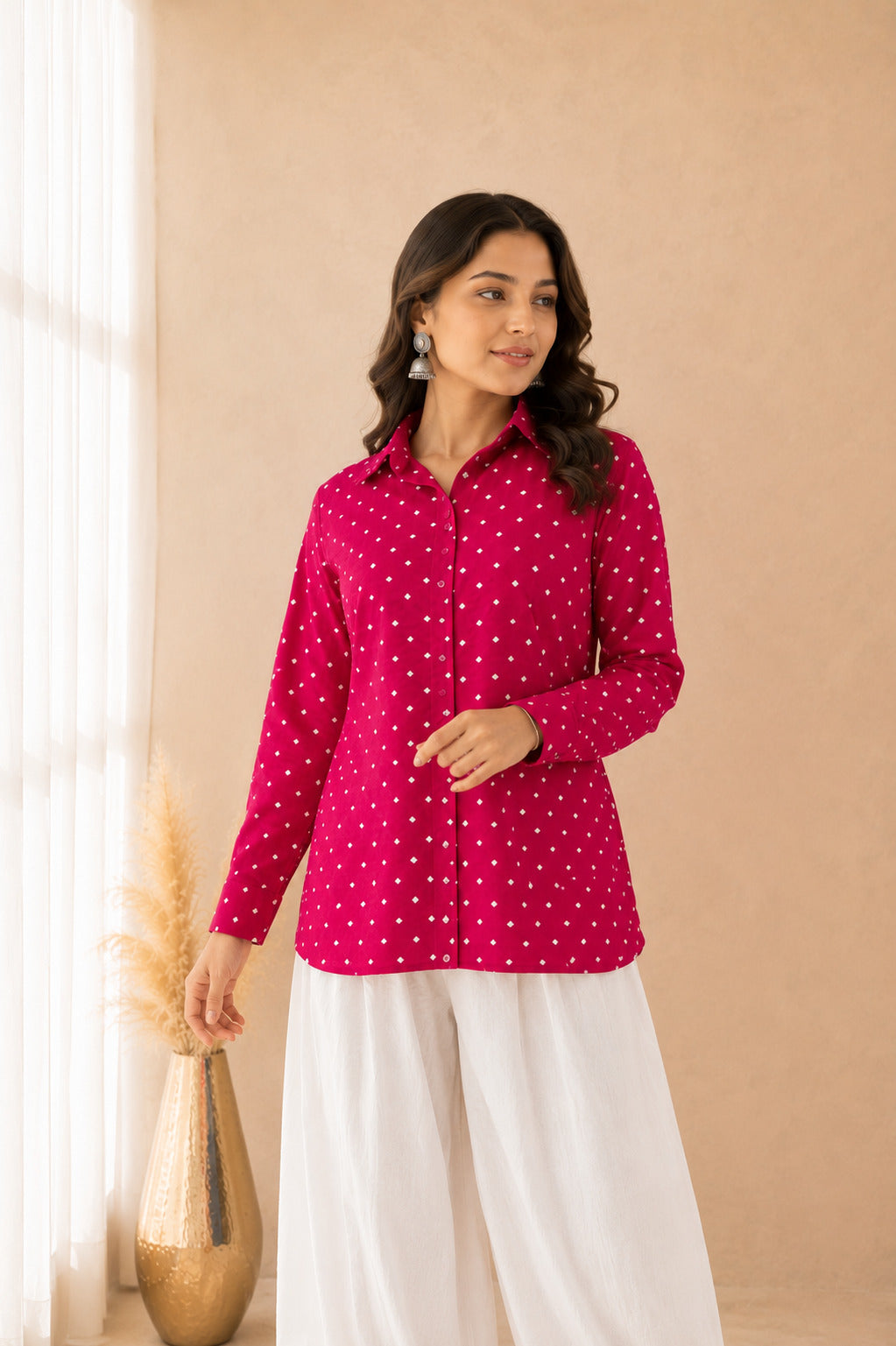 ISORA PINK BANDHEJ SHIRT