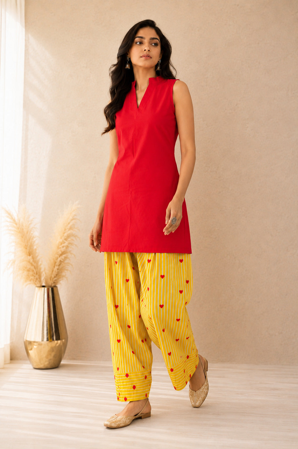 MAHIRA COTTON DETAILED FARSHI SET
