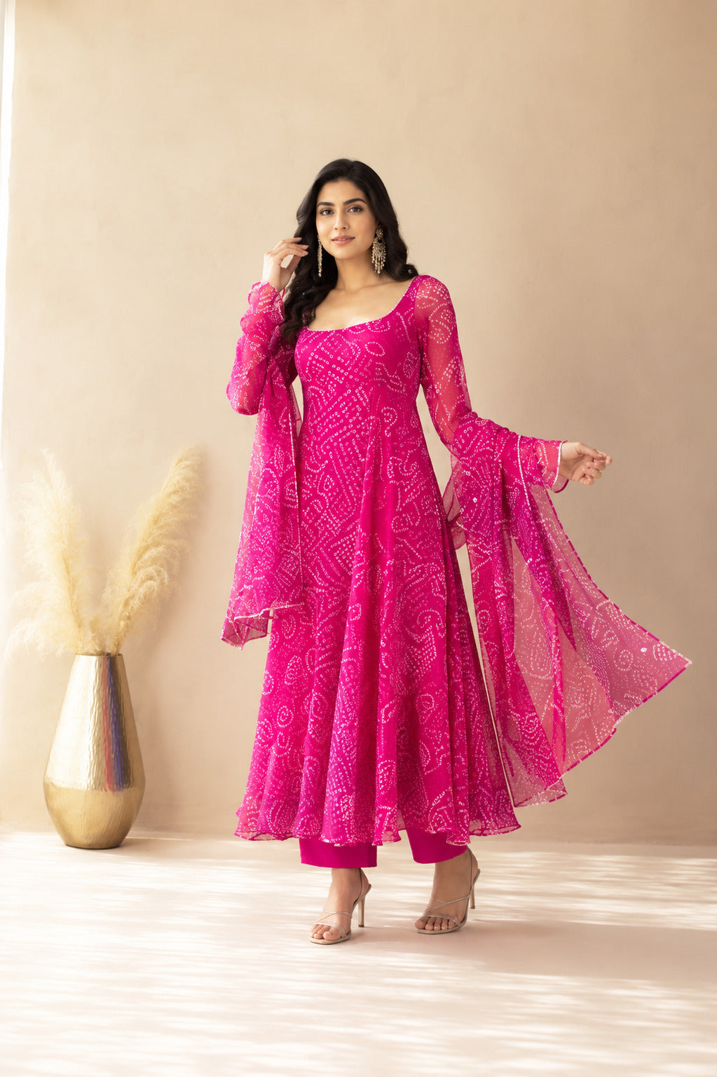 DARPITA PINK ANARKALI SET