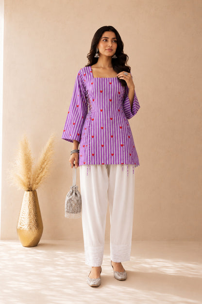 FARAH COTTON DETAILED FARSHI SET