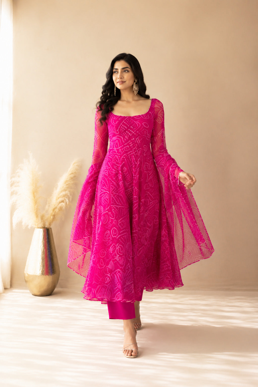 DARPITA PINK ANARKALI SET