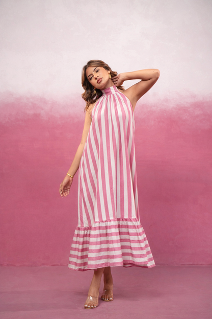 IVANA YELLOW STRIPED MAXI DRESS