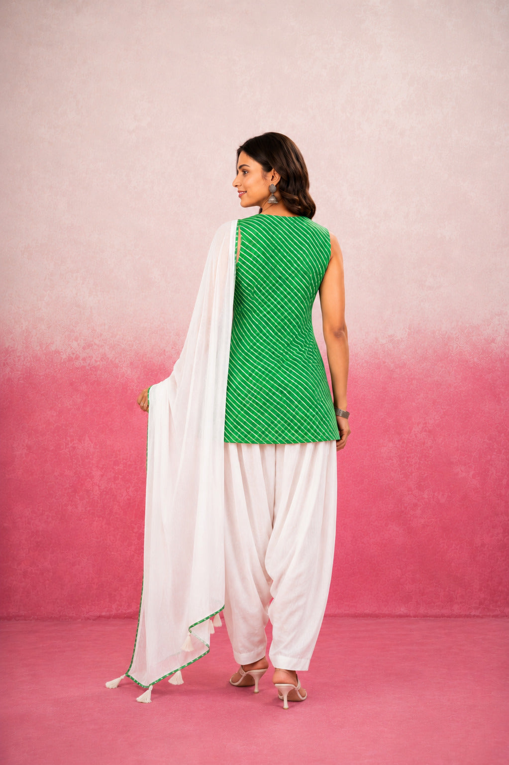 ANVETA GREEN LEHERIYA FARSHI SET