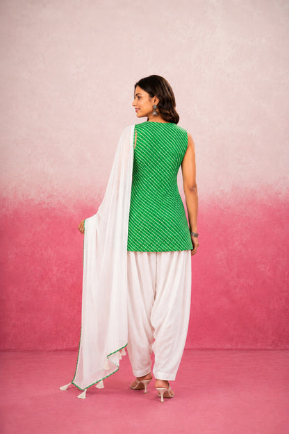 ANVETA GREEN LEHERIYA FARSHI SET