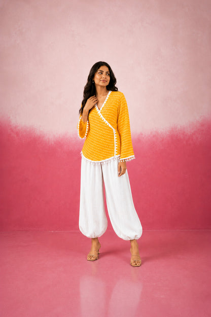 ISMERA YELLOW WRAP MOTHRA BALLOON COORD SET