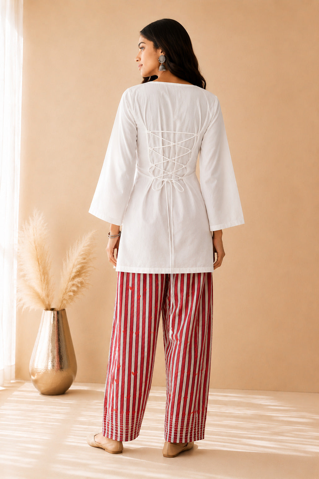 NYRA COTTON DETAILED FARSHI SET