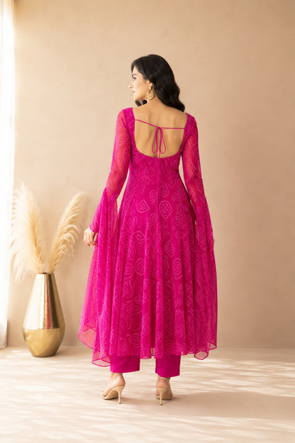 DARPITA PINK ANARKALI SET