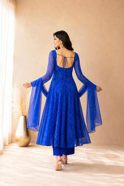 BAIRAVI BLUE ANARKALI SET