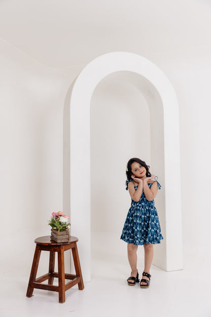 FREYA INDIGO BLUE COTTON DRESS