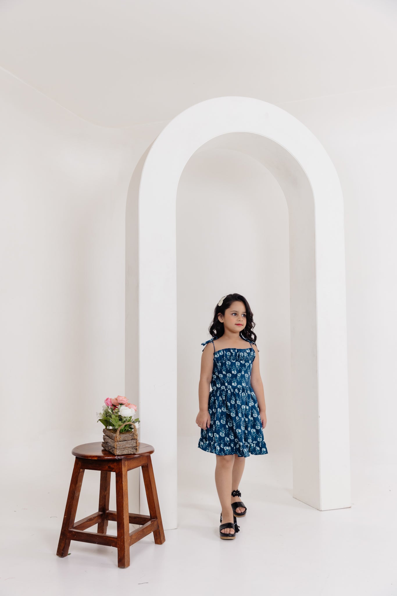 FREYA INDIGO BLUE COTTON DRESS