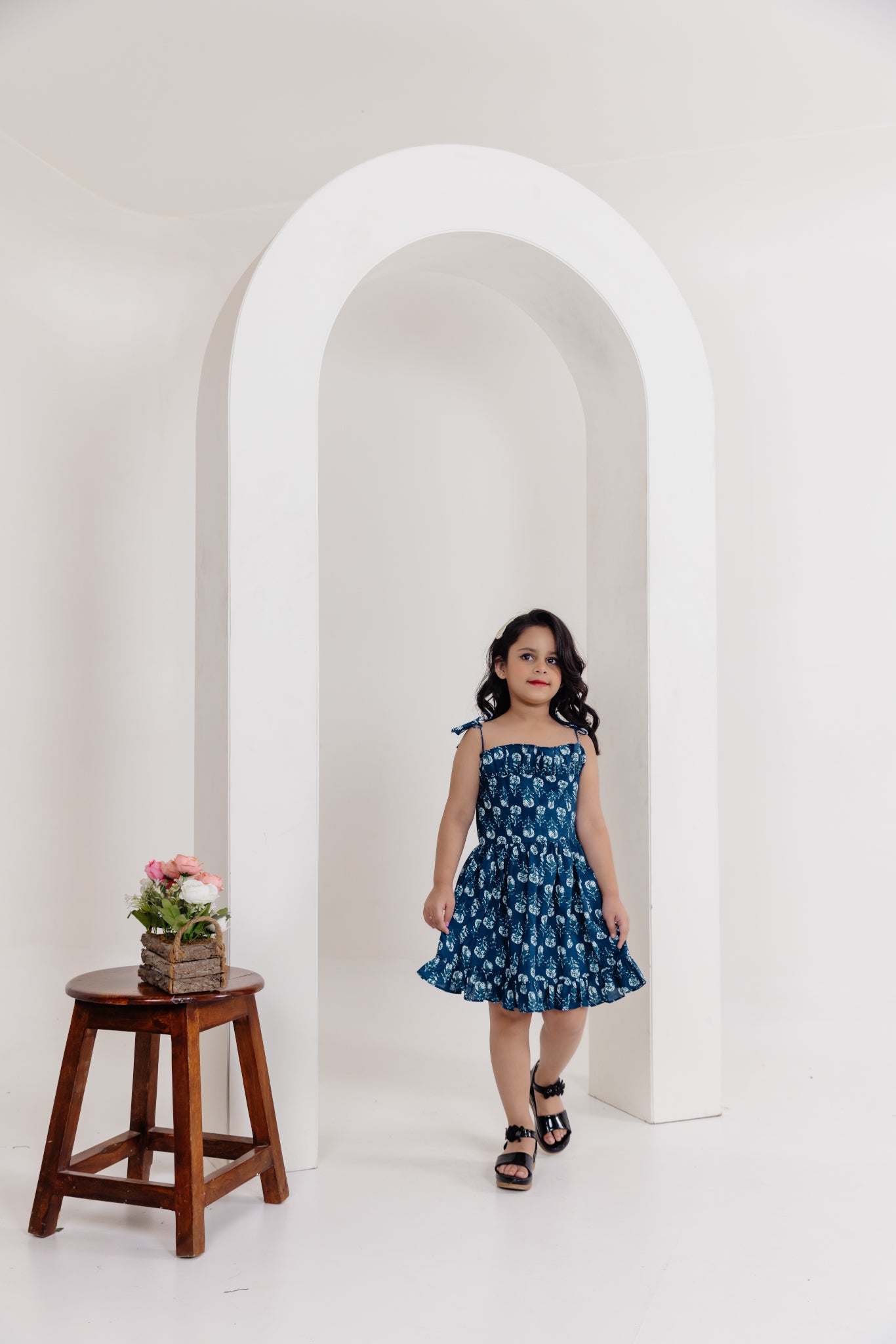 FREYA INDIGO BLUE COTTON DRESS