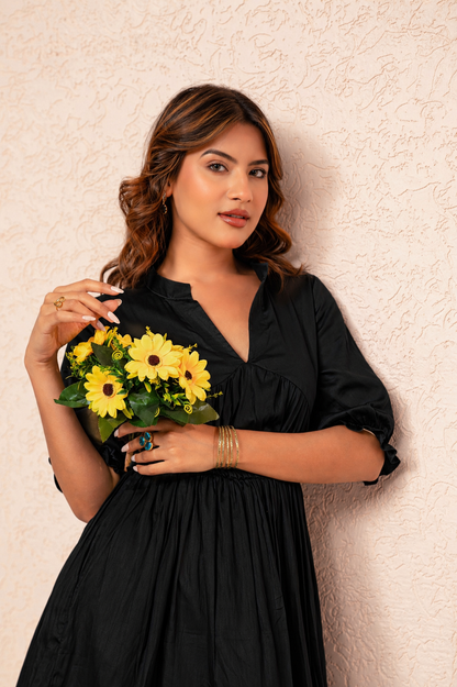 SCARLETT BLACK SHORT DRESS
