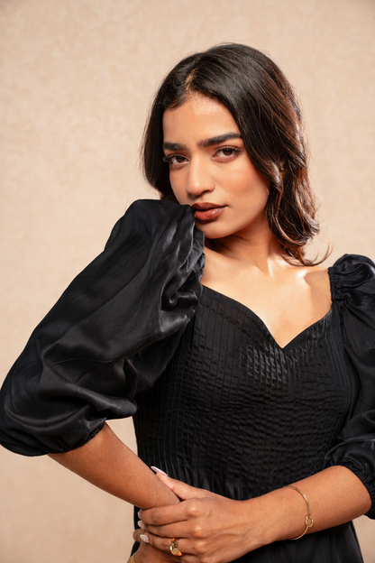 MOIRA BLACK SHORT DRESS