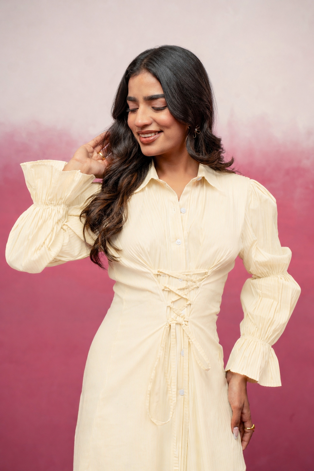 KRISTA YELLOW CORSET DRESS