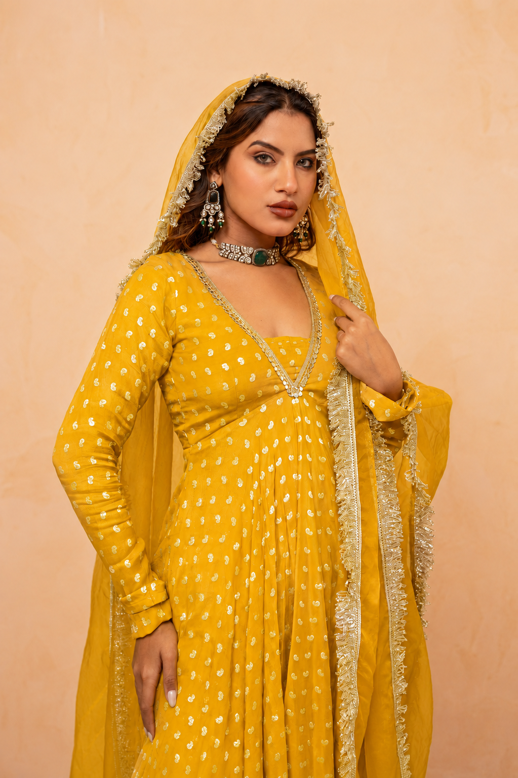 PANKHURI YELLOW SHARARA SET